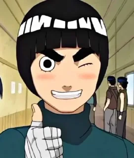 👍 emoji Rock Lee krushon Telegram sticker 14 of 89