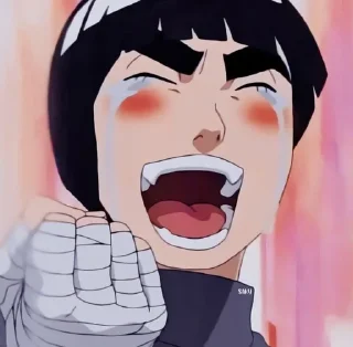✊ emoji Rock Lee krushon Telegram sticker 9 of 89