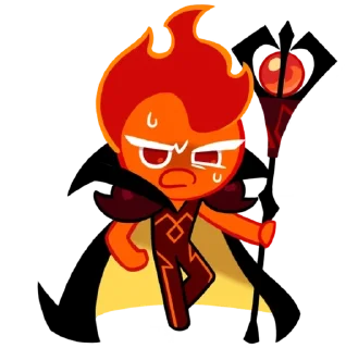 😓 emoji Fire Spirit Cookie @artsfromwhite1 Telegram sticker 11 of 69