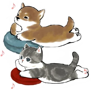 🤔 emoji Шиба и Нян котик @TgSticker Telegram sticker 19 of 40
