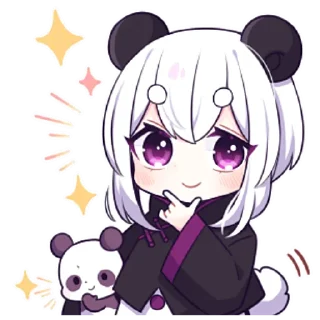 🤔 emoji Панда-тян 2 @nyasticks Telegram sticker 9 of 41