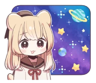 Sticker from hamster girl 🐹 ➝ @benti_stickers