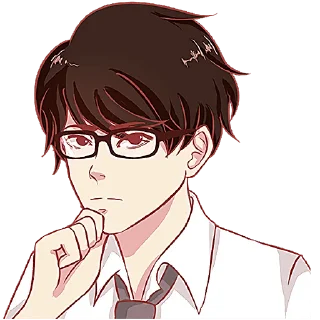 🤔 emoji Парень в очках @Nyasticks Telegram sticker 14 of 41