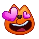 😍 emoji Fox Emoji 🦊 @xkysluv Telegram sticker 13 of 75
