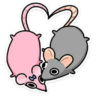 ❤ emoji Крыска 🐭 Telegram sticker 16 of 78