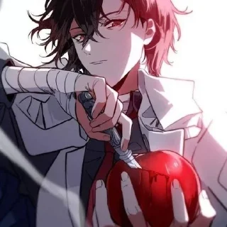 🍎 emoji Dazai Osamu Telegram sticker 8 of 50