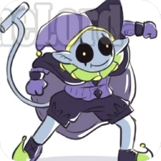 🫥 emoji 🤡Jevil🤡 @UndertaleDeltaruneStickersArts Telegram sticker 12 of 33