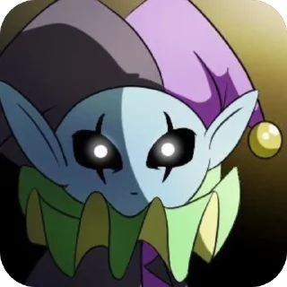 🫥 emoji 🤡Jevil🤡 @UndertaleDeltaruneStickersArts Telegram sticker 16 of 33