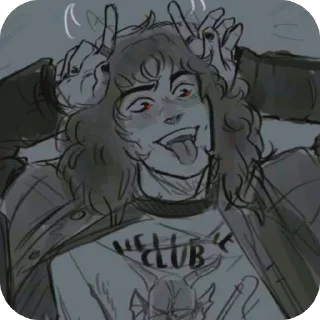 🫥 emoji Eddie Munson :: @fnafintertement Telegram sticker 16 of 85