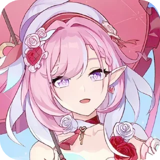 🩷 emoji pink hoyo girls ᡣ𐭩 Telegram sticker 20 of 120