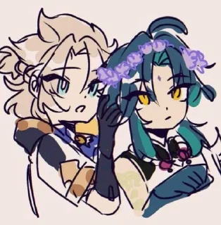 ❤️ emoji Альбедо любит сяо Telegram sticker 11 of 45
