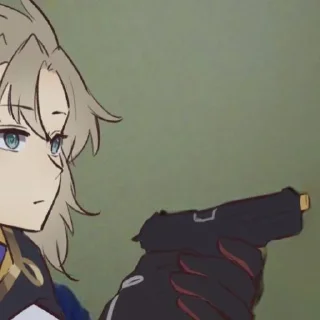 🔫 emoji Альбедо любит сяо Telegram sticker 15 of 45