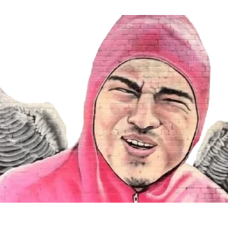 😇 emoji Pink Guy Telegram sticker 12 of 12