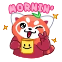 🌅 emoji RRRed Panda Telegram sticker 21 of 28