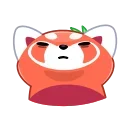 🤫 emoji RRRed Panda Telegram sticker 10 of 28