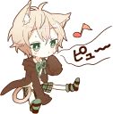 😥 emoji NEKOMIMI boy sticker :: @line_stickers Telegram sticker 15 of 40