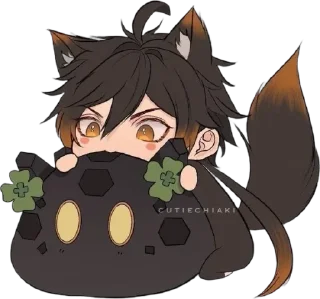 🌟 emoji Чжун Ли @phonedesign_genshin Telegram sticker 22 of 26