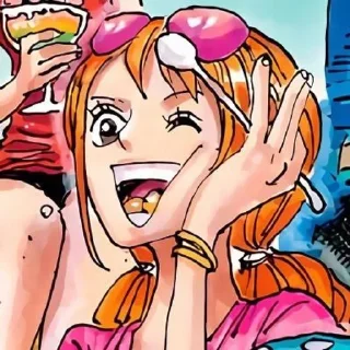 😙 emoji ♡ 𝗡𝗮𝗺𝗶 @OnePiecestiks Telegram sticker 21 of 30