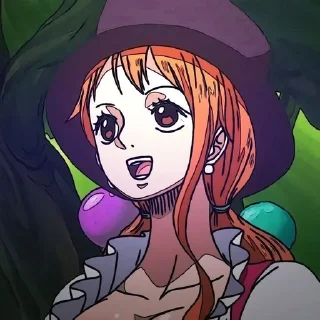 😙 emoji ♡ 𝗡𝗮𝗺𝗶 @OnePiecestiks Telegram sticker 16 of 30