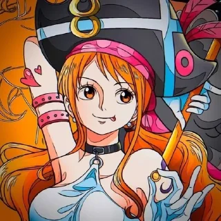 😙 emoji ♡ 𝗡𝗮𝗺𝗶 @OnePiecestiks Telegram sticker 18 of 30