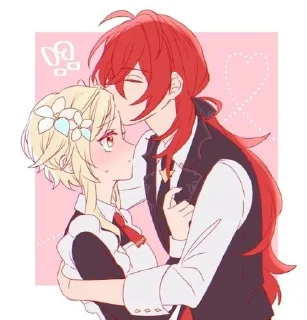 ❤️ emoji Diluc x Lumin by @aminira Telegram sticker 7 of 94