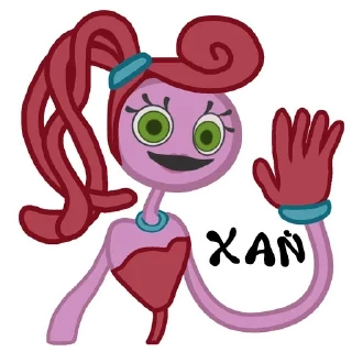👋 emoji 😇Family Poppy Play Time:@dobri_huggy_wuggy Telegram sticker 9 of 13