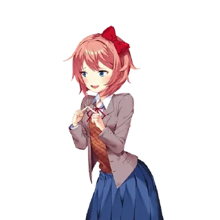 🌹 emoji Sayori by @assajejr Telegram sticker 20 of 61