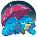 ☂ emoji Otter Mr. Otto Telegram sticker 23 of 35