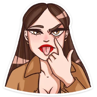 😋 emoji Нэнси (@TgSticker) Telegram sticker 15 of 48