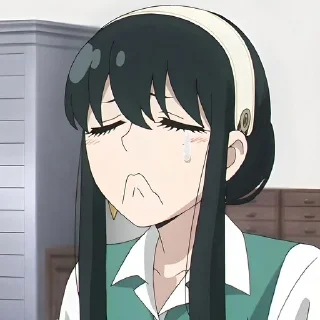 😢 emoji Йор форджер @anime_stickerr Telegram sticker 16 of 20
