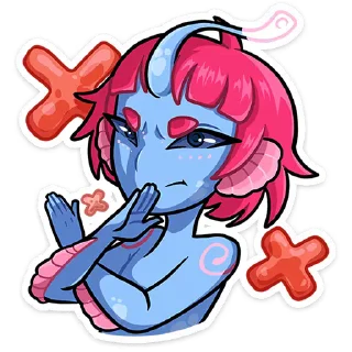 🙅 emoji Лорелея от @tmemillik Telegram sticker 10 of 49