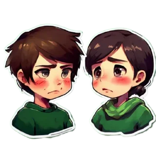 😭 emoji Мальчик и девочка @Liveisstickers Telegram sticker 10 of 13