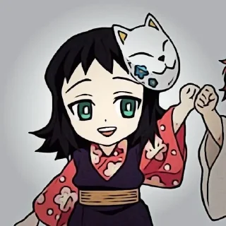 😌 emoji Makomo//Kimetsu no Yaiba//@Han Telegram sticker 15 of 16