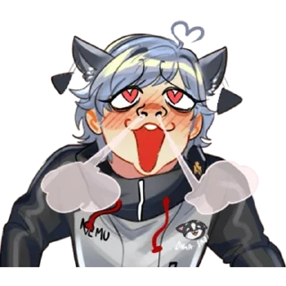😍 emoji Нему-кун - @tg_sticks Telegram sticker 5 of 16