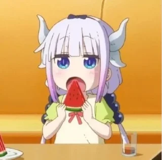 🍉 emoji ♡Kanna Kamui! Telegram sticker 6 of 47