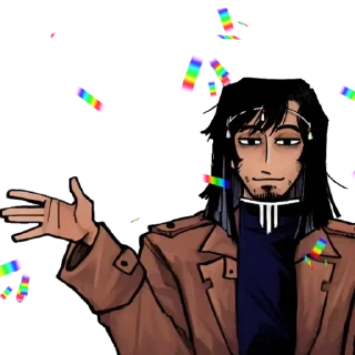 🥳 emoji - Leon (8:11 game) :: @ILoveCatsXD Telegram sticker 5 of 18