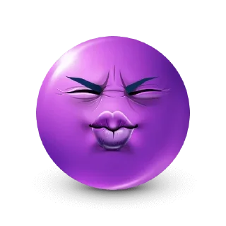 💜 emoji Purple face emoji @xkysluv Telegram sticker 5 of 100