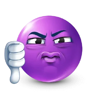💜 emoji Purple face emoji @xkysluv Telegram sticker 7 of 100