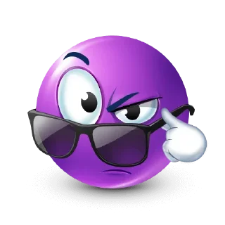 💜 emoji Purple face emoji @xkysluv Telegram sticker 6 of 100