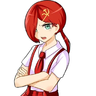 😒 emoji Коммунизм-тян Telegram sticker 13 of 25