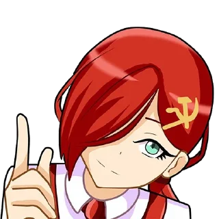 😌 emoji Коммунизм-тян Telegram sticker 14 of 25