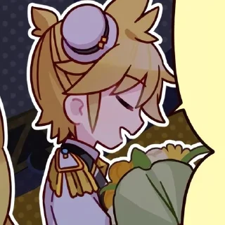 🌟 emoji ☆'Kagamine Len @shionwe ⊹ ᮫࣭﹆ֹ Telegram sticker 14 of 60