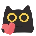 🥰 emoji Черный кот @TgEmodziBot Telegram sticker 21 of 40