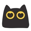 😍 emoji Черный кот @TgEmodziBot Telegram sticker 6 of 40