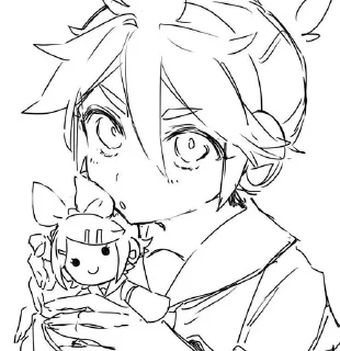 📳 emoji Кагамине Лен💛купите мне комп Telegram sticker 15 of 56