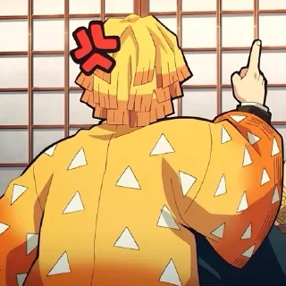 👺 emoji Аґацума Зеніцу ⚡ Telegram sticker 8 of 52