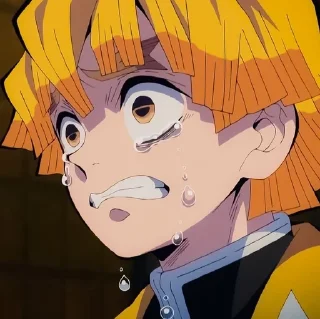 😭 emoji Аґацума Зеніцу ⚡ Telegram sticker 10 of 52