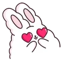 😍 emoji Кролик Супчик белый :: @stickroom Telegram sticker 21 of 48