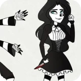 🖼 emoji Laughing Jill @Ainitiart Telegram sticker 11 of 80