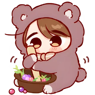 🥗 emoji Кума-чан @Nyasticks Telegram sticker 18 of 25